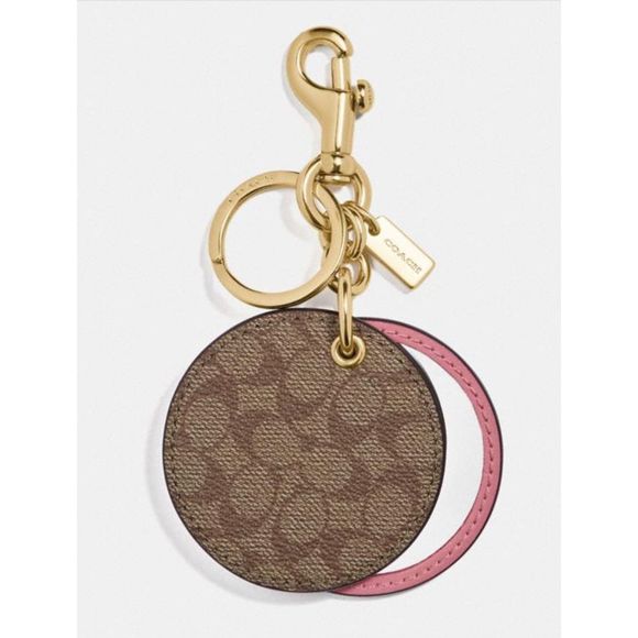 Coach Accessories - Coach Mirror Bag Charm Signature Canvas